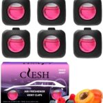 Car Air Fresheners, Peach Berry, 6-Pack, 4ml Each, Car Air Freshener vent clips, Long Lasting Air Freshener, Car Fresheners, Odor Eliminator