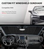 Pigenius Windshield Sun Shade for Toyota Tacoma 2024-2026 Without Factory Dashcam, Front Window Sunshade - AstraGuard - Image 2