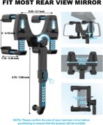 for MagSafe Car Mount Rearview Mirror [24 Strong Magnet] Magnetic Phone Holder for Car Rear View Mirror [4 Clip Stable] Phone Holders for Your Car for iPhone Air 17 Pro Max 16 15 14 13, All Smartphone - Image 4