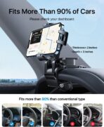 andobil Universal Car Phone Clip Holder [Military Sturdy, Firmly Grip & Never Slip] Ultra Stable Dashboard Cell Phone Mount for Car Dash Fits All iPhone 16 15 14 13 12 Pro Max Android Samsung GPS - Image 7