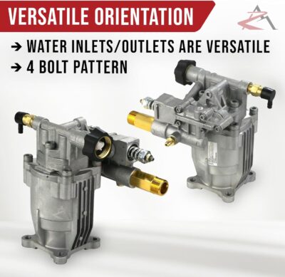 The ROP Shop 3000 PSI 2.5 GPM Horizontal 3/4" Shaft Pressure Washer Water Pump Compatible for Karcher K2400HH, G2400HH, Honda GC160 - Image 4