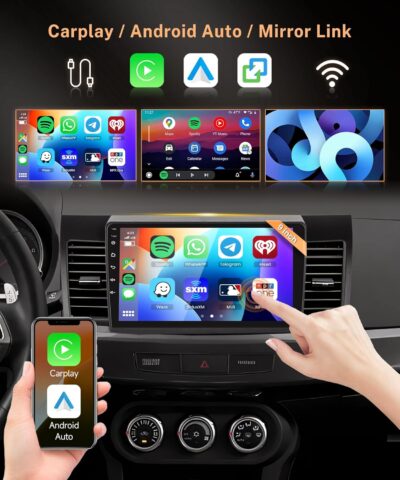8Core 6G+128G 10.1 Inch Car Stereo Car Radio for Mitsubishi Lancer 2008-2017, Rimoody Android 13 Carplay Android auto GPS WiFi Touchscreen BT/FM/RDS DSP-36 Mirror Link AHD Backup Camera - Image 3