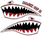 IMPERIAL VIBES – Warhawk Shark Sticker – Vinyl Sticker for Car, Truck, and Van – Indoor and Outdoor Use for Laptop – Waterproof Decal for Watercooler and Water Bottle – Removable Window Decal - Imp 89