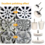 6 pcs Buffing Wheel for Drill,Buffing Pad Polishing Wheel Kits,Wheel Shaped Polishing Tool for Metal Aluminum,Stainless Steel,Chrome,Jewelry,Wood,Plastic,Ceramic,Glass,etc - Image 3