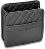 Car Seat Back Hanging Bag, PU Leather Automotive Seat Back Organizer, Multipurpose Vehicle Travel Essentials Accessories for Kids & Adults, Universal for Most Cars (Black) - Image 2