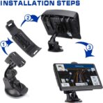 7 Inch GPS Navigaton for Car Truck RV, 2025 Latest Map GPS for Car with Free Lifetime Updates, Voice Guidance, Speed Alerts, Custom Routing, HD Touchscreen (Black) - Image 6