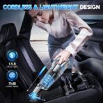 JONYJ Handheld Vacuum Cordless, 16000PA Strong Suction Hand Held Car Vacuum Cleaner, Portable Hand Vacuum Rechargeable with Multi-Nozzles & LED Light for Home, Car, Office, Pets - Image 7