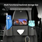 Backseat Car Organizer, 4-in-1 Car Organizer Back Seat with Cup Holder & Tissue Box, Multi-Pocket Car Back Seat Organizer for Phone, Drinks, Travel & Daily Use (Black) - Image 2