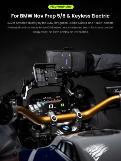 R7M 7" Wireless Motorcycle CarPlay & Android Auto for BMW Motorcycles - Native Wonder Wheel & Action Camera Control (GoPro/Insta360)| TPMS/RPM| OTA Updates|1200-Nit IP69K GPS | Nav Prep 5/6 - Image 2