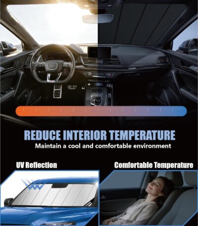 Windshield Sun Shade for Toyota RAV4 2019-2025, Custom-fit Windshield Cover, Keep Vehicle Cool, Protect Dashboard, Foldable Car Window Shades – Toyota RAV4 Accessories - Image 3