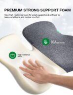 medisana Seat Cushion, SC 100 Seat Cushions for Office Chairs, Car Seat, Wheelchair - Sciatica & Tailbone & Coccyx Pain Relief Pillow for Driver Sedentary, Gift for Women Men(Size:18*14.6*3.54in-Grey) - Image 4