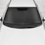 BDK 2PC Metallic Black Car Window Sun Shade Auto Shade for Windshield Visor, Block UV Reflect Heat to Keep Your Car SUV Truck, 31.75" x 28.75" - Image 4