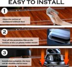 Car Dashboard Phone Holder 360° Rotatable,Portable Anti-Slip Car Phone Holder Horizontal & Vertical Place,Strong Self-Adhesive Dashboard Cell Phones Holders Cars Accessories - Image 6