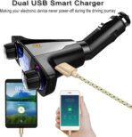 Bluetooth FM Transmitter Handfrees-Calling Radio Adapter Car Kit with Dual USB Port MP3 Player Support TF Card USB Flash Drive - Image 4