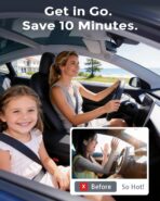 DMJN Umbrella Windshield Sun Shade for Tesla New Model Y Juniper, Y & 3, Car Sunshade for Front Windshield [Nano Ice-Crystal Coatings] UPF50+ Heat & UV Block, Protect Interior & Keep Cooler - Image 8