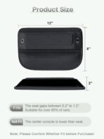 Universal Fit Premium Leather Car Seat Gap Filler Organizer, Center Console Organizer with Card Slots, Clever Gifts for Car SUV Truck Owners (Black, 1 Pack) - Image 6