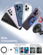 for MagSafe Car Mount Rearview Mirror [24 Strong Magnet] Magnetic Phone Holder for Car Rear View Mirror [4 Clip Stable] Phone Holders for Your Car for iPhone Air 17 Pro Max 16 15 14 13, All Smartphone - Image 7