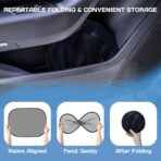 Car Window Shades for Baby, 4PCS 20"x12" Static Cling Window Shade, Window Covers for Side Front Back Windows, Blocks UV, Universal Fit, Pop Open Design - Image 7