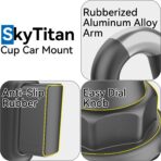 SkyTitanfor Garmin GPS Car Mount Cup Holder Replacement 17mm Ball Mount with Adjustable Long Arm fit 3.5-5.5 Inches Garmin GPS Nuvi Drive Dezl - Image 6