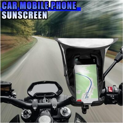 Car Smartphone Sunshade, Foldable Anti-Glare Cell Phone Sun Protection Umbrella, Universal High Elasticity Skeleton Auto Smartphone Heat-Insulating Sun Cover Accessory for Most Cars (Silver) - Image 6