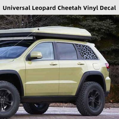 Rear Quarter Window Leopard Cheetah Decal for Car SUV Trucks, Universal Matte Back Leopard Cheetah Side Window Vinyl Sticker, Free Installation Tools (A Pair) - Image 3
