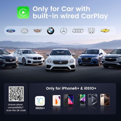 Wireless CarPlay Adapter for iPhone - Convert Wired to Wireless, Mini USB Design, Plug & Play - Compatible with Cars with Apple CarPlay - Includes USB-C Cable - Fast Connection, No Latency - Image 5