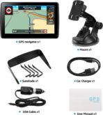 7 Inch GPS Navigator for Car Truck RV, 2026 Latest Map GPS for Car with Free Lifetime Updates, Voice Guidance, Speed Alerts, Custom Routing, HD Touchscreen - Image 6