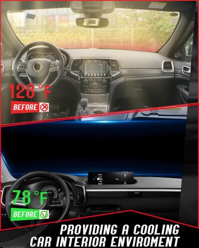 Custom Fit Windshield Sun Shade for Kia K4 2025 2026, Foldable, Easy to Install & Store, Full Coverage, 210T Reflective Fabric, Blocks 99% of UV Rays - Image 3