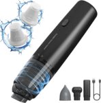 Handheld Vacuum Cordless, Car Vacuum Portable with 2 Suction Modes, Blow & Suction 2-in-1, Mini Vacuum Cleaner Rechargeable for Car, Home, Pet Hair, Office, Desk, Keyboards (Black) - Image 9