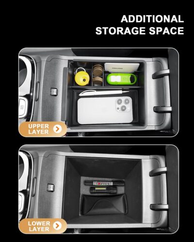 ECOZEN Center Console Organizer For 2022-2026 Hyundai Tucson Accessories - Armrest Box Organizer Tray Only Fit 2022-2026 Tucson With Automatic Transmission - NOT Fit 2025-2026 Tucson Limited/Hybrid - Image 6