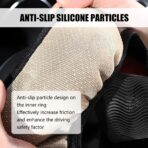 Elastic Stretch Car Steering Wheel Cover, Breathable No Inner Ring Vehicle Steering Wheel Protector, 15 Inch Ice Silk Anti Slip Automotive Accessories, Universal Fit (Black) - Image 4