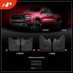 A-Premium Mud Flaps Compatible with Toyota Tacoma 2024 2025, No Drilling Required Mud Guards with Hardware Accessories, Set of 4 Front and Rear - Image 3
