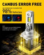 AUXITO UpgradedH7 LED Bulbs, 350% Brighter, 6500K White, 1:1 Mini Size, No Adapter Required, Non-Polarity, All-in-One H7ll Fog Light Bulb, Plug and Play, Pack of 2 - Image 5