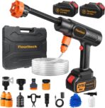Cordless Pressure Washer, 1450PSI Portable Power Washer with 6-in-1 Nozzle, 21V Handheld Pressure Washer with 2 Rechargeable Power Batteries, Garden Hose Power Washer for Cars, All-Purpose