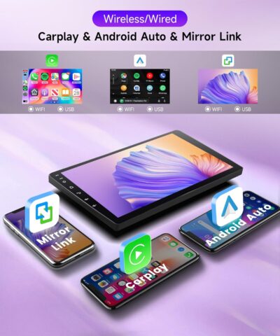 4Core 2G+64G Car Radio for Toyota Yaris VIOS 2007-2013 Android Car Stereo with Wireless Carplay Android Auto, Rimoody 9 Inch Touch Screen GPS Navigation Bluetooth FM HiFi WiFi + AHD Backup Camera - Image 2