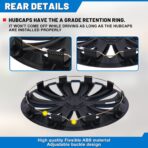 AUTOWIKI 15-Inch Wheel Rim Covers Universal, Hubs Cap Snap on Car Truck SUV ABS Plastic OEM Replacement Fashion Design- R15 Wheel Rim Covers Set of 4 Black Lacquer&Blue Lacquer - Image 4