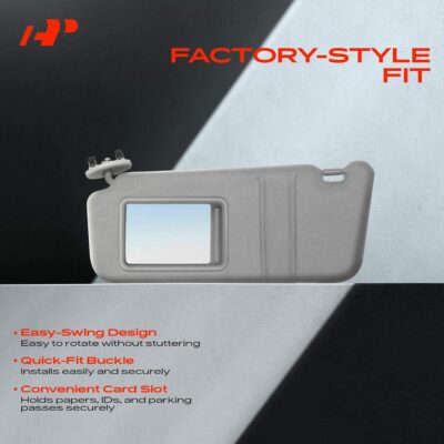 A-Premium Driver Left Side Sun Visor Compatible with Toyota Camry 2007 2008 2009 2010 2011 - with Vanity Mirror, Without Vanity Light, Beige Color - Replaces 74320-06780-E0, 7432006780E0 - Image 3