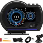 OBD2 Gauge Display, Heads up Display for Cars, Hud Digital Speedometer for Car
