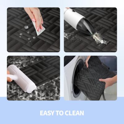 ELLINI Dog Car Seat Cover for Back Seat, Hard Bottom Back Seat Extender for Dogs, Holds 400lbs, 600D Heavy Duty Scratch-Proof Waterproof Dog Hammock for Car, SUV - Image 7