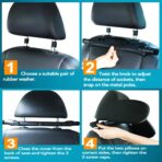 JZCreater Car Headrest Pillow, 180°Adjustable Head Neck Support Pillow, U- Shaped, Travel Sleeping Car Headrests, Only for Car Seat Headrest with 2 Metal Poles， Not for Fixed or Integrated headrests - Image 7