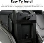 Car Armrest Cushion, Leather Waterproof Center Console Cover, 5-in-1 Arm Rest Cover with Storage Box, Cup Holder, Tissue Box, Phone Slot, Universal for Most Cars (Black) - Image 5