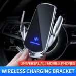 Wireless Car Charger Automotive Electric Induction 15W Wireless Charger Car Vent Mount Bracket Fast Charging Auto-Clamping Car Phone Holder Mount Air Vent Phone Holder Black… - Image 5