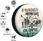 Spare Tire Cover for RV Camper Trailer Making Memories One Campsite at a Time, Weatherproof Universal Wheel Cover for RV Travel Trailer Camper Truck 15inch - Image 5