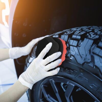 2 Pack Large Tire Shine Applicator Pad, Tire Hex Grip Applicator, Tire Shine Car Detailing Foam Sponge Tool, Reusable Car Cleaning Supplies After Car Wash Tire Cleaner for Applying Tire Shine - Image 6