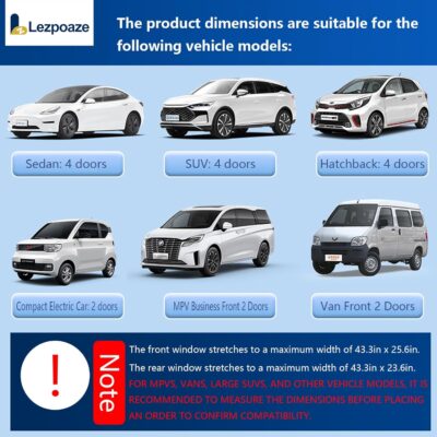 4-Pack Car Window Shades with Insect Screen, UV Blocking & Breathable Mesh, Universal Fit for 96% Cars, for Baby Kids Travel Camping, Heat Insulation & Privacy Protection - Image 6