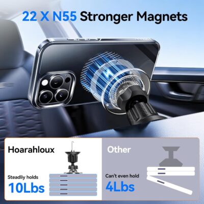 for MagSafe Car Mount,【22 N55 Super Magnets】Magnetic Phone Holder for Car Air Vent, HandsFree Cell Phone Mount Car Accessories for Men Women Compatible with iPhone 17 16 15 14 13 12 Pro Max - Image 3