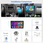 2G+64G Android 13 Double Din Car Stereo Wireless Carplay Android Auto, GPS Navigation, 5G-WiFi, Bluetooth 5.0, Car Audio Receivers Backup Camera, FM/RDS, 9 inch Touchscreen SWC - Image 6
