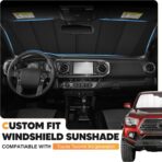 KUST Windshield Sun Shade for Toyota Tacoma 2016-2022 2023 Foldable Thicken Window Sunshade UV Protection Keep Cool Sunshield Easy Install Sun Visor Accessories Aluminum Film - Image 2