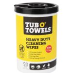 Tub O' Towels TW90 Heavy-Duty 10" x 12" Size Multi-Surface Cleaning Wipes, (10" x 12" wipes) Per Canister, Pack of 1, 90 Count Total