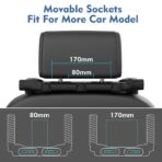 JZCreater Car Headrest Pillow, 180°Adjustable Head Neck Support Pillow, U- Shaped, Travel Sleeping Car Headrests, Only for Car Seat Headrest with 2 Metal Poles， Not for Fixed or Integrated headrests - Image 5